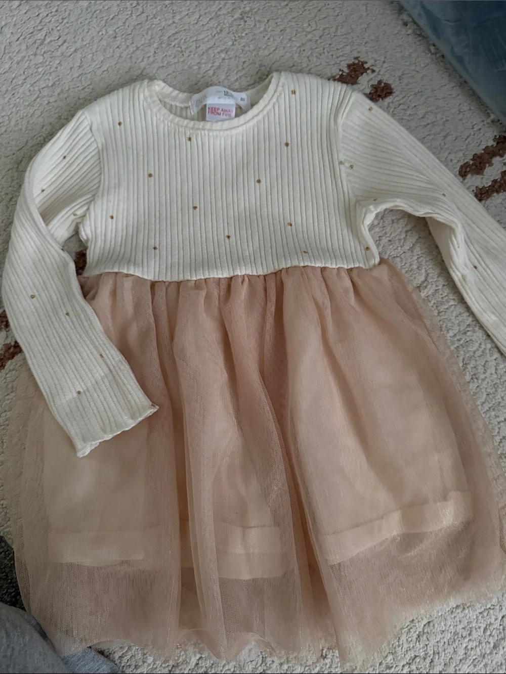 Zara Tulle Skirt & Cream Knit Top Girls' Dress